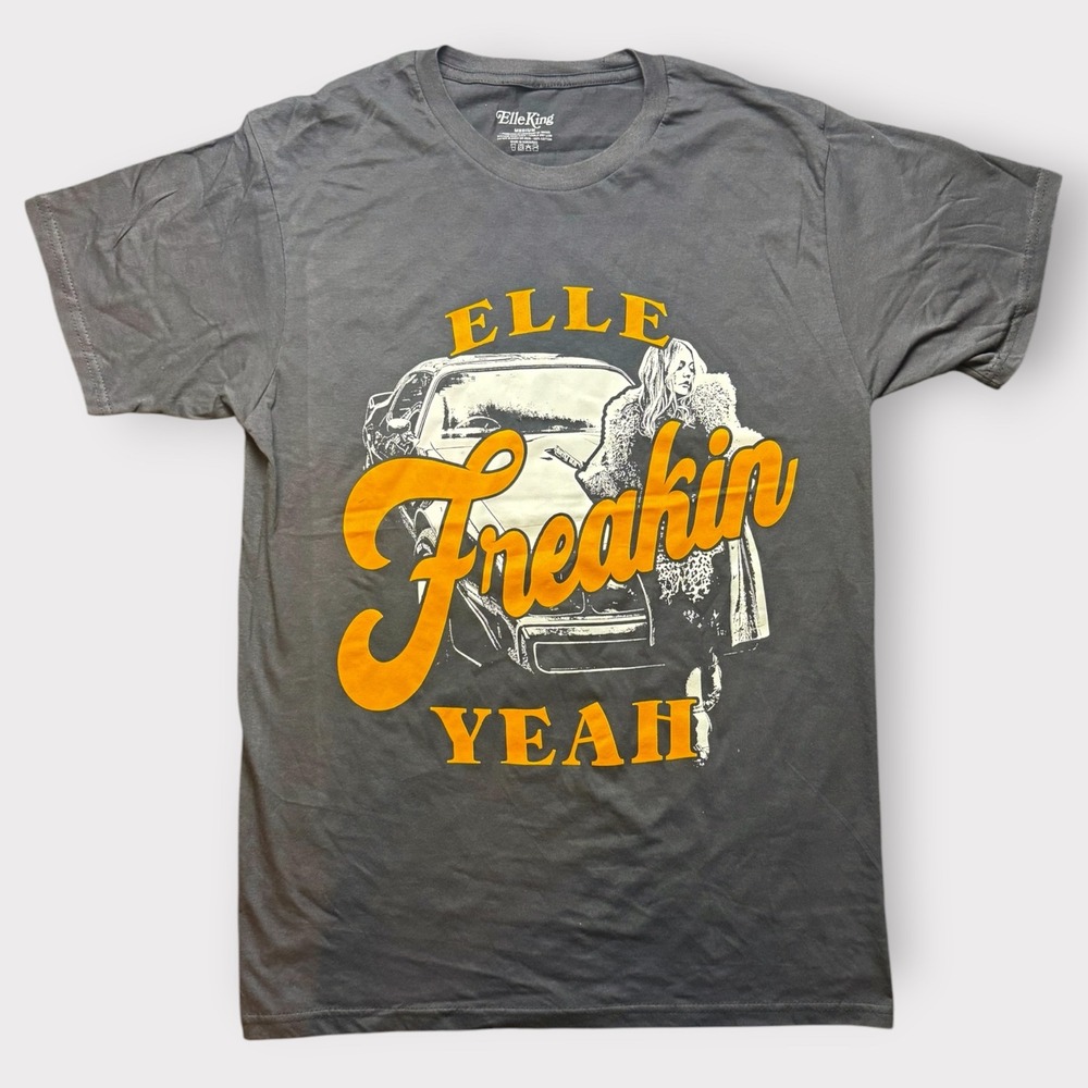 Elle King A‎ Freakin Men Live 2023 Tour T-Shirt Charcoal Gray Mens Medium